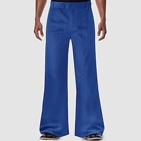 Rétro Vintage Années 1960 Hippie Longue longueur Pantalon Pantalons à pattes d'éléphant Pantalon évasé Hippie Couleur Unie Déguisement Homme Halloween Carnaval