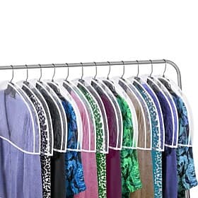 12pcs Clear Vinyl Shoulder Covers Garment Protectors Handy Laundry Keep your Suits, Dresses, Blouses, Dust Free. Protect and Store your Clothing
