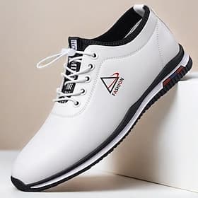 Baskets à lacets blanches et noires pour hommes – chaussures de sport tendance pour un style de vie actif et décontracté