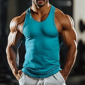 Homme Débardeur Gilet Sous-Vêtements T-shirt sans manches Sans manches Col ras du cou Été Uni Mode Classique Confortable Sportif Salle de sport Rue Sports Blan