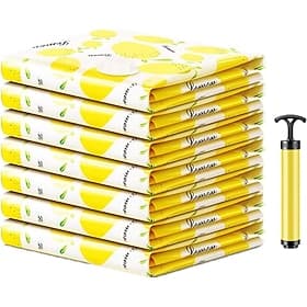 5er-Pack Vakuumbeutel für unterwegs mit Pumpverschluss, Beutel für Kleidung und Decken, platzsparende Aufbewahrung, Kompressionspackbeutel in Handgepäckgröße f
