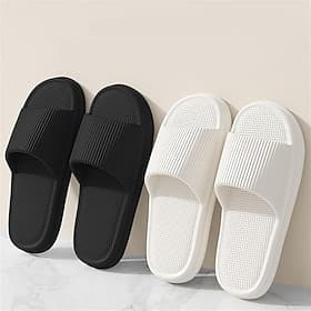 Cloud Slippers for Women and Men, Pillow House Slippers Shower Shoes Indoor Slides Bathroom Sandals, Ultimate Comfort, Lightweight, Thick Sole, Non-Slip, Easy