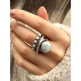 Damen-Perlenring im Vintage-Stil – Bohème-Stil, perfekt für die Freizeit und den Strand