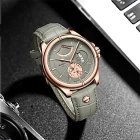 Montre pour hommes mode top luxe sport montre-bracelet pour hommes étanche lumineuse en cuir montre à date montre à quartz