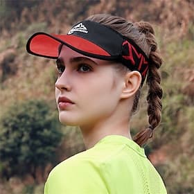 Visière de sport de tennis Pare-soleil Femmes Patchwork Lettre Réglable Protection Solaire UV Élastique pour Tennis Base-ball Course Été Noir Blanche Bleu