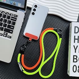 New unisex phone strap adjustable 2-in-1 neck hanging crossbody bag with anti loss strap for outdoor portable use