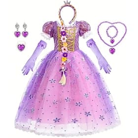 Conte de Fées Princesse Sofia Robe de demoiselle d'honneur Costume de soirée à thème Robes en tulle Cosplay for Fille Enfant Carnaval Mascarade Mariage robe de