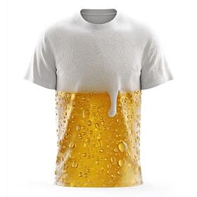 Oktoberfest Herren Bier T Shirt Kurzarm T-Shirt 3D-Druck Rundhalsausschnitt Hemd Mode Übertrieben Täglich Party Straße Lässig Weiß Sommer Frühling Bekleidung S