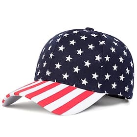 Men's Unisex Baseball Cap Sun Hat Trucker Hat Dark Navy Polyester / Cotton Blend Adjustable Fashion Independence Day Festival Graphic Stars Casual / Daily