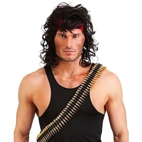 Cosplay Perücken Dunkelbraun Lockig Synthetische Haare Kurz Perücken Herren Perücken Für die Party