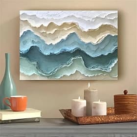 Modern Abstract Canvas Art Frameless Living Room And Bedroom Wall Decoration White