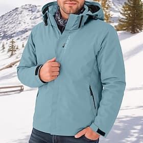 Men's Lightweight Jacket Softshell Jacket Raincoat Hiking Jacket Outdoor Sports Outdoor Waterproof Windbreaker Zipper Pocket Spring Fall Winter Solid Color Act