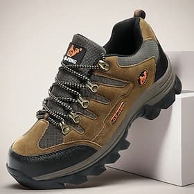 Men's Durable Hiking Shoes with Anti-Slip Sole, Shock-Absorbing Outdoor Trekking Sneakers for Climbing, Camping and Travel