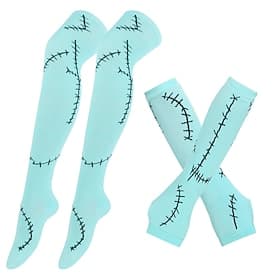 Sally Gloves Accessories Set Socks The Nightmare Before Christmas Horror Scary Costume Adults' Women's Halloween Carnival Party Performance Easy Halloween Cost