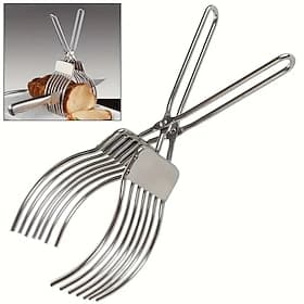 Heavy-Duty Stainless Steel Kitchen Tongs with Ergonomic Non-Slip Handle Serrated Grip Multipurpose Grill, Cooking, Serving Tongs for Meat, Bread, Vegetables,