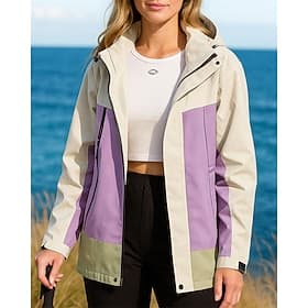 Damen Windjacke Softshelljacke Wanderjacke Außen Wasserdicht Winddicht Wanderoutfits Wanderbekleidung Herbst Oberteil Camping / Wandern / Höhlenforschung Laufe