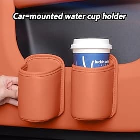1/2 Stück Auto-Getränkehalter aus PU-Leder – multifunktionale Aufbewahrungsbox für den Autoinnenraum, hält Getränke und Zubehör sauber und ordentlich