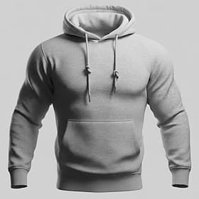 Herren Kapuzensweatshirt Schwarz Weiß Gelb Rote Marineblau Mit Kapuze Einfach Tasche Täglich Sport Outdoor Ferien Polyester Streetwear Basic Lässig Frühling H