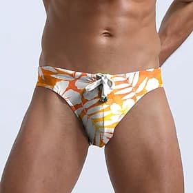 Voor heren Zwemstring Ondergoed Zwemslip Gedrukt Trekkoord Rekbaar Ademend Kleding Onderlichaam Surfen Bikini Duiken Zomer