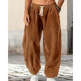 Herren Baggy-Jogginghose Jogginghose Hose Cordhose Kordelzug Tasche Elastischer Bund Einfach Komfort Sport im Freien Täglich Mode Lässig Schwarz Blau Mikroelas