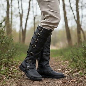 Medieval Renaissance Shoes Flat Jazz Boots Pirate Warrior Knight Ritter Viking Crusader Fancy Dress Men's Unisex Pirate Steampunk Halloween Carnival Performanc