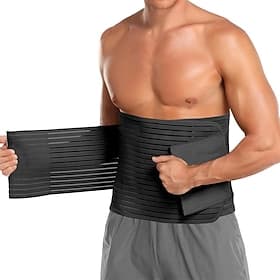Abdominal Binder for Men Women Post Surgery Belly Band Adjustable Compression Wrap Belly Binder Abdomen Hernia Support Belt