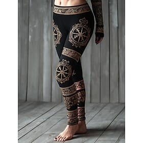 Women's Viking Boho Leggings Vintage Ethnic Style Casual Full Length High Waist Graphic Abstract 3D Print Quick Dry Breathability Soft Stretchy Outdoor Vacatio