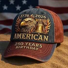 U.S. 250ste Verjaardag Hoed Patriottische Adler Grafisch Baseballpet Verstelbare Vader Pet voor Mannen Vrouwen 3D Geborduurd USA Vlag Ontwerp Onafhankelijkhei