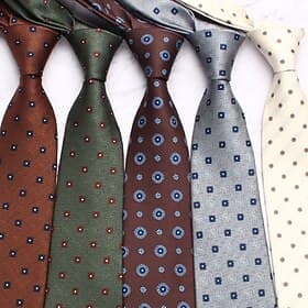 Per uomo Cravatte Moda Classico Moderno Contemporaneo Geometrico A Motivi Ricevimento di matrimonio Abbigliamento quotidiano