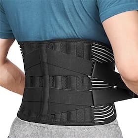 Back Brace for Lower Back Pain Relief - Lumbar Support Belt with Stays for Men Women - Adjustable Waist Support for Sciatica, Herniated Disc, Work, Gym