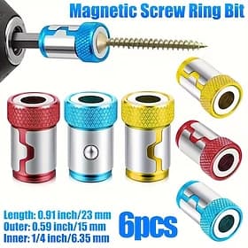 3/6-teiliger magnetischer Bohrerhalter aus rutschfester Legierung mit elektromagnetischen Ringschraubendreherbits für 1/4-Zoll-Sechskantschraubendreher