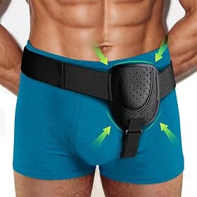 Hernia Support Belt for Men or Women for Unilateral Inguinal Hernia or Other Hernias with Removable Pads Adjustable Waist Belt for Abdominal Compression Lumbar