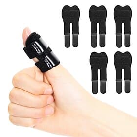 5 attelles pour pouce à ressaut, immobilisation des articulations des doigts avec rembourrage en aluminium, support stabilisateur pour les fractures, les entor