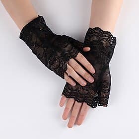 Elegant Vintage Roaring 20s Gloves Evening gloves The Great Gatsby Lace Fancy Dress Women's Carnival Masquerade Casual Carnival Adults Gloves
