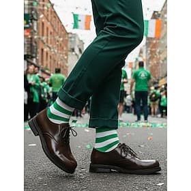 Men's Wide-Toe Black Oxford Shoes, Large Toe Box Lace-Up Dress Sneakers for Comfortable All-Day Wear, Stylish Casual Footwear for Work, Parties and St. Patrick