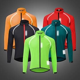 WOSAWE Herren Windjacke Radtrikot fahrradbekleidung Fahrradtrikot Fahrradjacke Radjacke Warnschutz Wasserdicht Windundurchlässig Radfahren Fahhrad Jacke Windbr