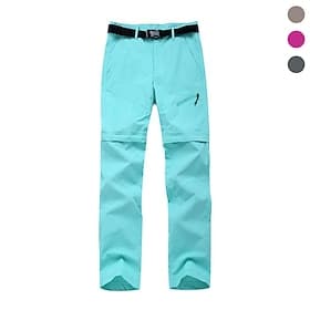 Femmes Pantalons Convertibles à Fermeture Éclair Pantalons de randonnée Été Printemps Extérieur Coupe sur mesure Imperméable Séchage Rapide Résistance à l'Usur