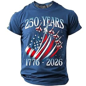 4. Juli 2026 250. Gedenktag patriotisch Patriot Grafik US Flagge T-Shirt