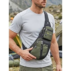 Wasserdichte Nylon-Umhängetasche für Herren – geräumige Umhängetasche mit mehreren Fächern für Outdoor-Aktivitäten und Freizeit