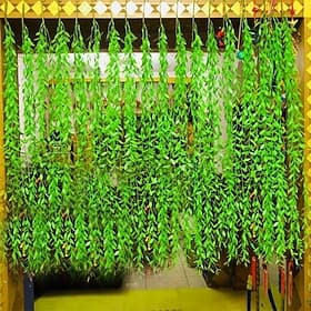 Lot de 20 feuilles de saule artificielles, guirlande de fausses plantes vertes suspendues, pour décoration murale, de plafond, de balcon, intérieure ou extérie