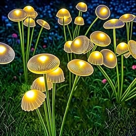 2 Stück wasserdichte Solar-Glühwürmchen-Lichterketten für den Außenbereich, schwingend, in Form von Quallen, zur Dekoration von Gartenwegen, Rasenflächen und l