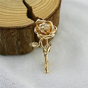 Herren 1 Stück Manschettenknöpfe Aleación Broschen Lässig Täglich Blumen Elegant Mode Goldgelb