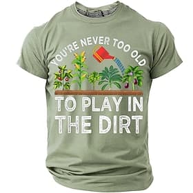 Herren Lustiger Slang T Shirt Kurzarm T-Shirt 3D-Druck Rundhalsausschnitt Hemd Mode Täglich Täglich Straße Grapefruit-Heide Sommer Frühling Bekleidung S M L XL