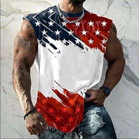 4th of July 2026 250th Memorial Day Men's Patriotic Designer Patriot US Flag T-Shirt