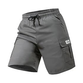 Herren Cargohose Cargohosen Cargo-Shorts Shorts Freizeitshorts Tasche Elastischer Bund Einfarbig Einfach Atmungsaktiv Knielang Lässig Outdoor Streetwear Mode S