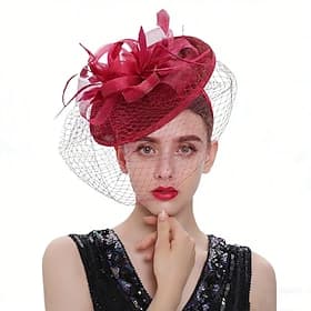 Fascinators Plume Mariage ancien Mignon Rétro Avec Plume Casque Couvre-chef