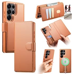 Phone Case For Samsung Galaxy S26 Ultra Plus S25 Ultra Plus S25 Edge S24 Plus Wallet Case with Stand Holder Full Body Protective Shockproof TPU PU Leather