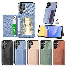 Handy Hülle Handyhüllen Für Samsung Galaxy S26 S25 Edge S24 FE S23 S22 Plus Ultra A56 A36 A26 A16 A06 Rückseite Brieftaschenhülle Mit Ständer Stoßfest TPU PU-L