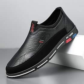Men's Black Faux Leather Sneakers – Perfect for Casual Wear, Weekend Outings and Stylish Comfort