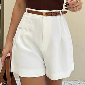 Damen Shorts Sommershorts Freizeitshorts Elegant Mode Alltagstauglich Kurz Mittlere Taille Einfarbig Einfach Tasche Komfort Weich Atmungsaktiv Hohe Elastizität